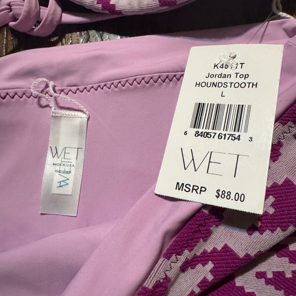 WET Swimwear Jordan Houndstooth Two Piece Swimsuit Size Large MSRP $166 NWT - Picture 8 of 12